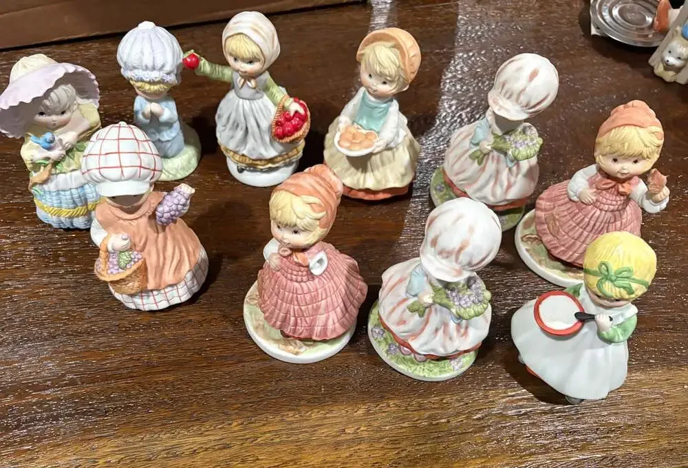 Lot of 9 Megan and Friends by Heartline Vintage Girl Figurine Set